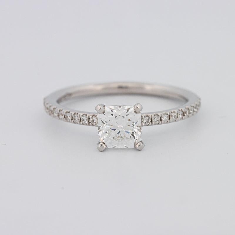 0.85 CT Square Radiant Solitaire Pavé Ring - ZIZOV DIAMONDS