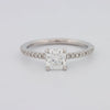0.85 CT Square Radiant Solitaire Pavé Ring - ZIZOV DIAMONDS