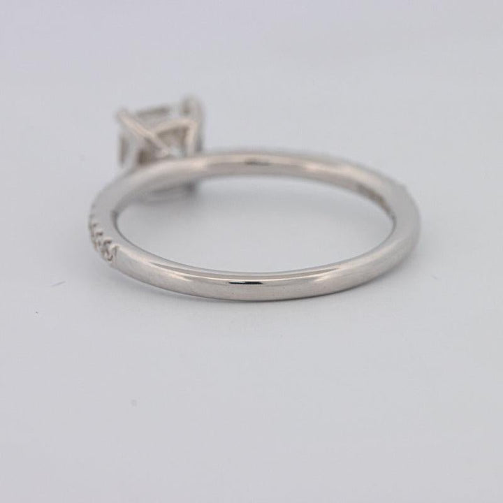 0.85 CT Square Radiant Solitaire Pavé Ring - ZIZOV DIAMONDS