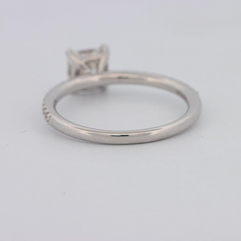 0.85 CT Square Radiant Solitaire Pavé Ring - ZIZOV DIAMONDS