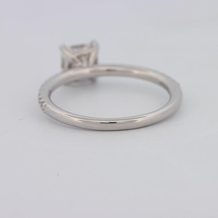 0.85 CT Square Radiant Solitaire Pavé Ring - ZIZOV DIAMONDS