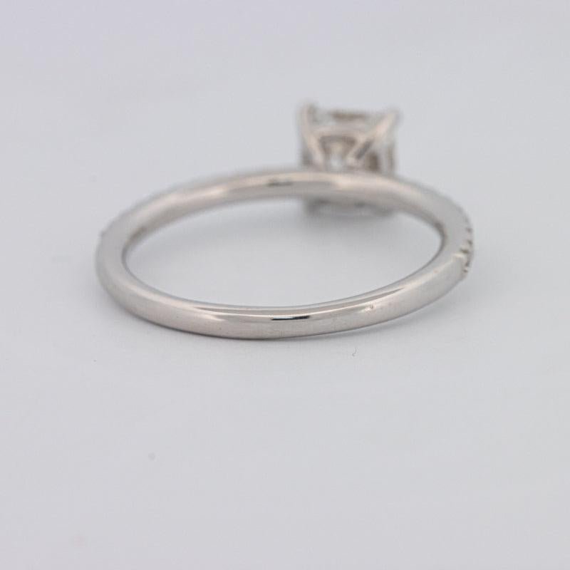 0.85 CT Square Radiant Solitaire Pavé Ring - ZIZOV DIAMONDS