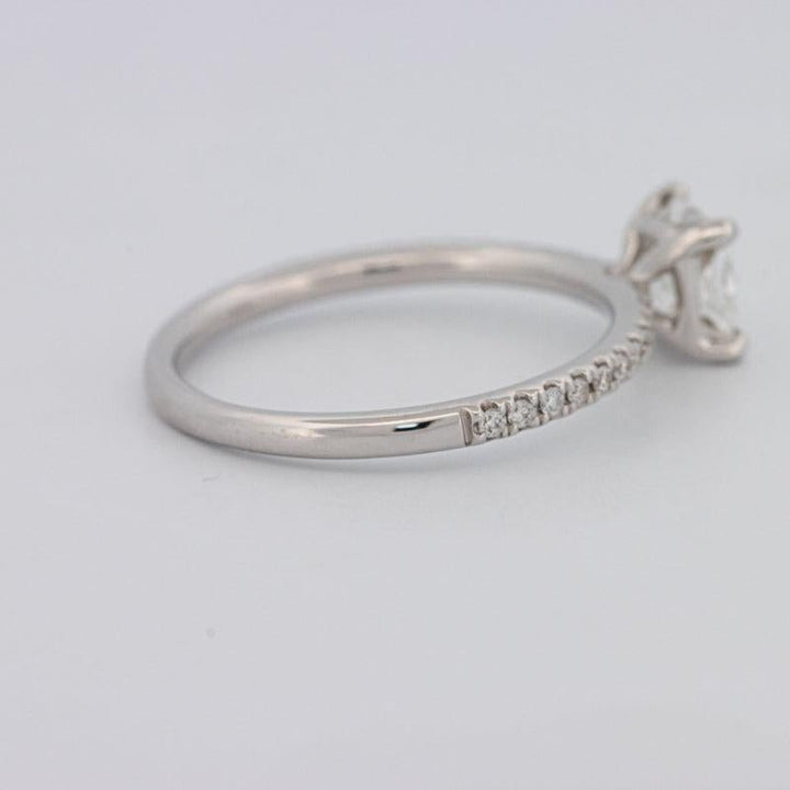 0.85 CT Square Radiant Solitaire Pavé Ring - ZIZOV DIAMONDS