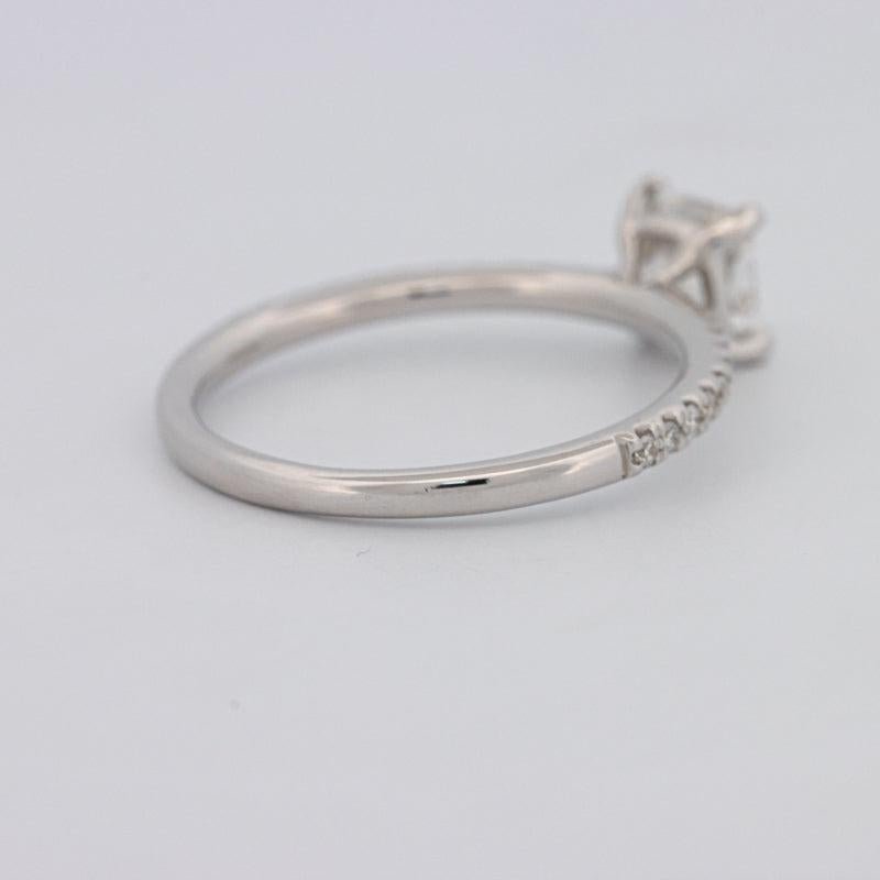 0.85 CT Square Radiant Solitaire Pavé Ring - ZIZOV DIAMONDS