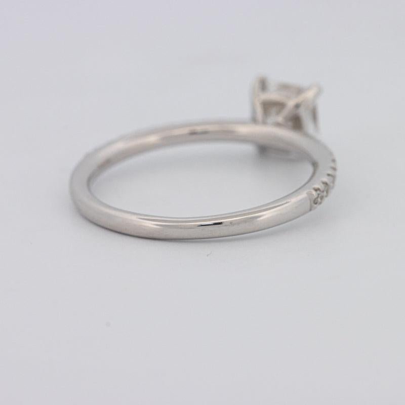 0.85 CT Square Radiant Solitaire Pavé Ring - ZIZOV DIAMONDS