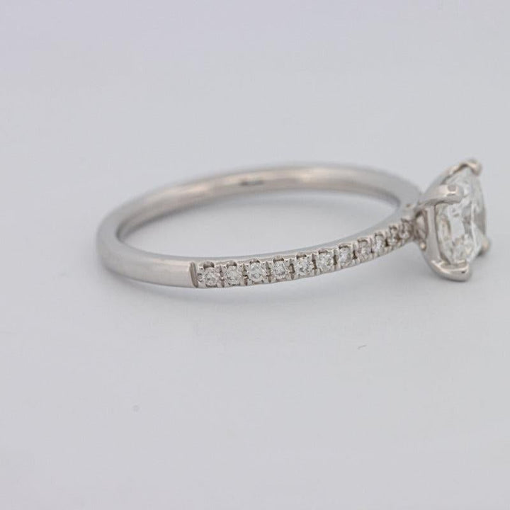 0.85 CT Square Radiant Solitaire Pavé Ring - ZIZOV DIAMONDS