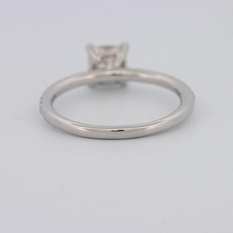 0.85 CT Square Radiant Solitaire Pavé Ring - ZIZOV DIAMONDS