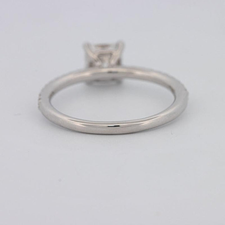 0.85 CT Square Radiant Solitaire Pavé Ring - ZIZOV DIAMONDS