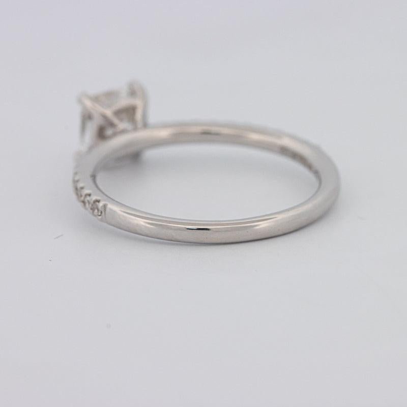 0.85 CT Square Radiant Solitaire Pavé Ring - ZIZOV DIAMONDS