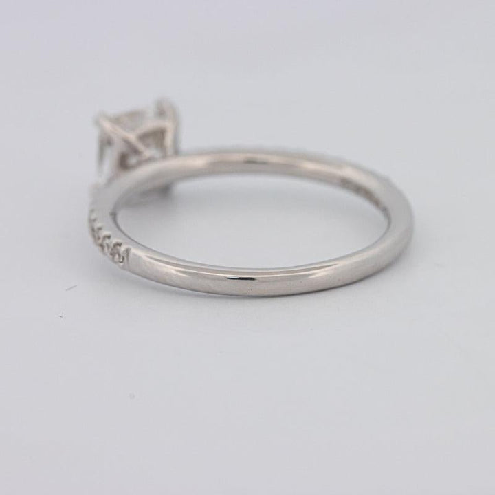 0.85 CT Square Radiant Solitaire Pavé Ring - ZIZOV DIAMONDS