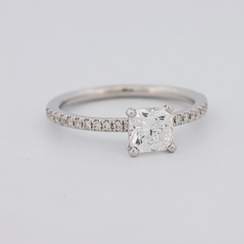 0.85 CT Square Radiant Solitaire Pavé Ring - ZIZOV DIAMONDS