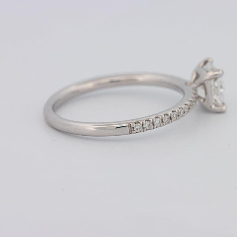 0.85 CT Square Radiant Solitaire Pavé Ring - ZIZOV DIAMONDS