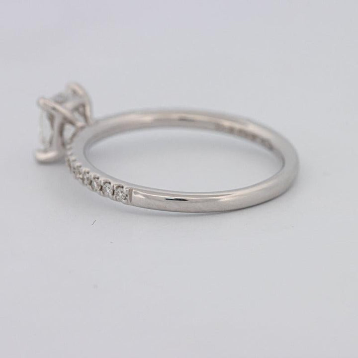 0.85 CT Square Radiant Solitaire Pavé Ring - ZIZOV DIAMONDS