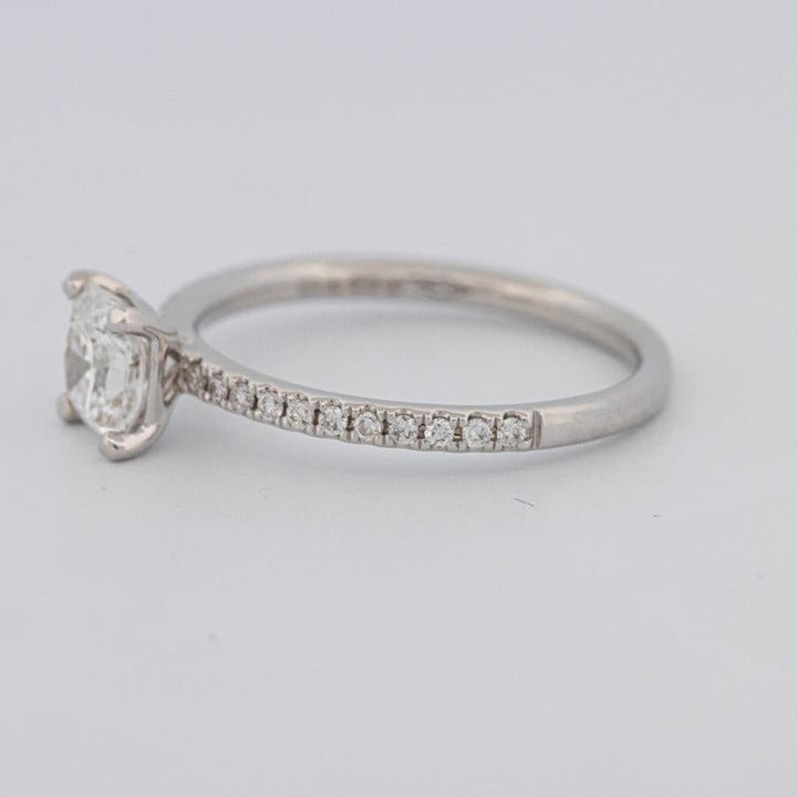 0.85 CT Square Radiant Solitaire Pavé Ring - ZIZOV DIAMONDS
