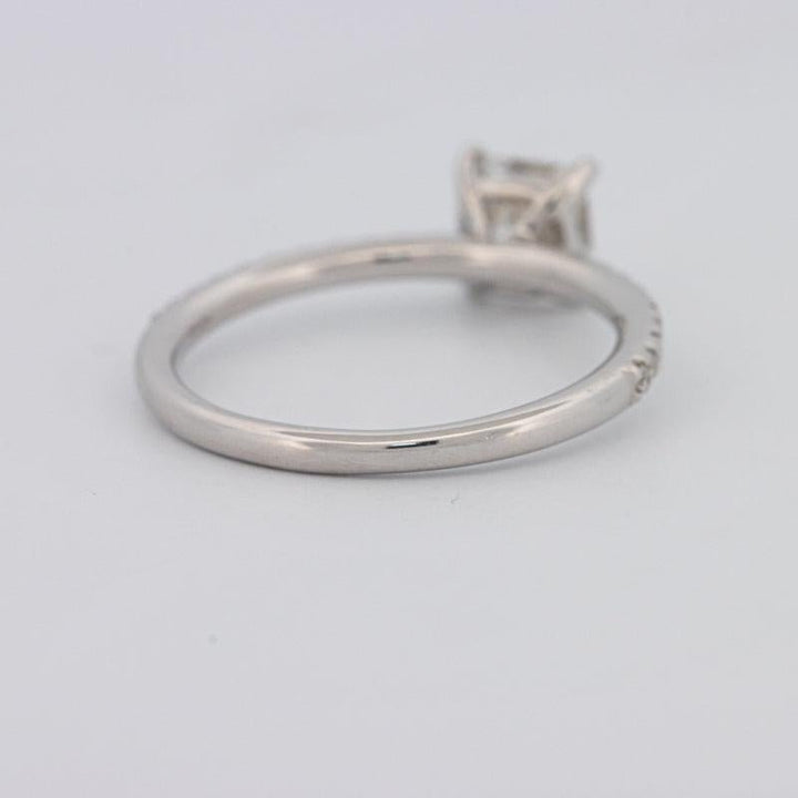 0.85 CT Square Radiant Solitaire Pavé Ring - ZIZOV DIAMONDS