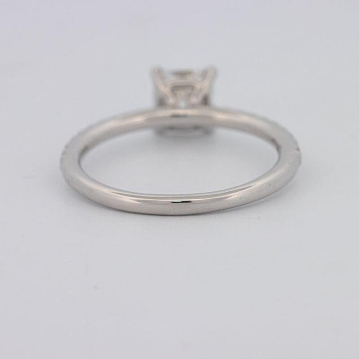 0.85 CT Square Radiant Solitaire Pavé Ring - ZIZOV DIAMONDS