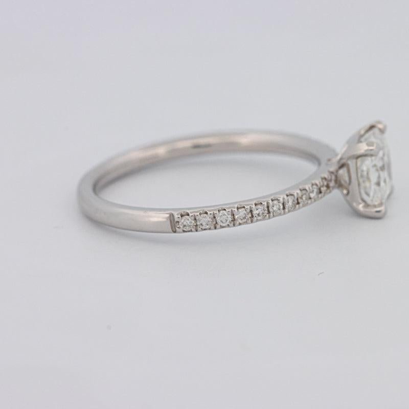 0.85 CT Square Radiant Solitaire Pavé Ring - ZIZOV DIAMONDS