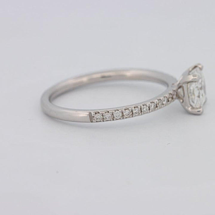 0.85 CT Square Radiant Solitaire Pavé Ring - ZIZOV DIAMONDS