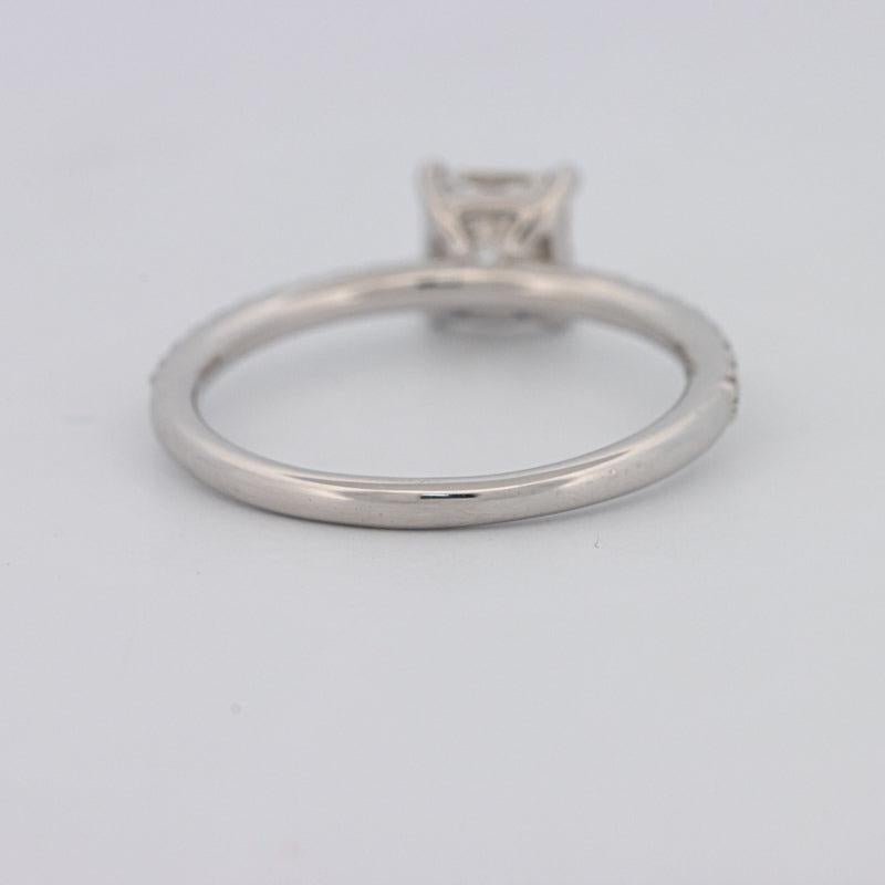 0.85 CT Square Radiant Solitaire Pavé Ring - ZIZOV DIAMONDS