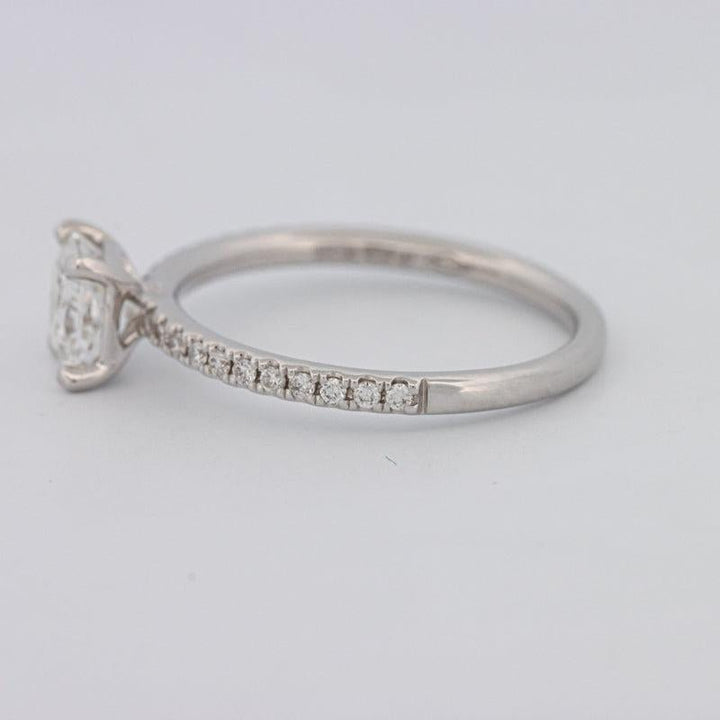 0.85 CT Square Radiant Solitaire Pavé Ring - ZIZOV DIAMONDS