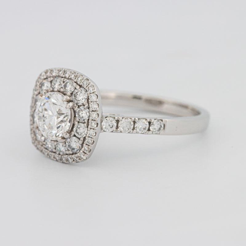 0.90 CT Double Halo Round Solitaire ring - ZIZOV DIAMONDS