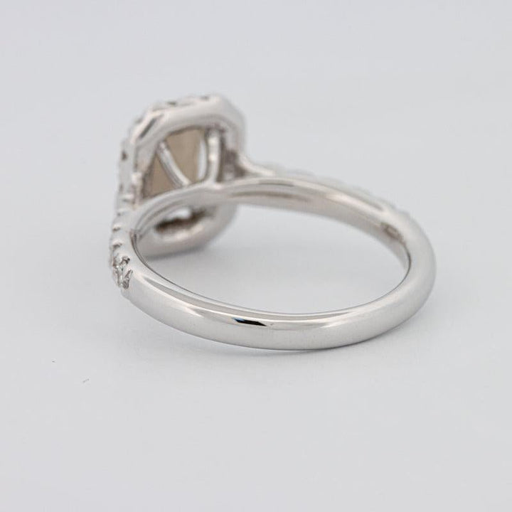 0.90 CT Emerald Quartz Flumé Halo Ring - ZIZOV DIAMONDS