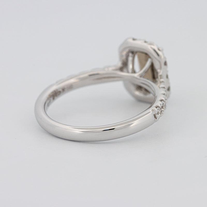 0.90 CT Emerald Quartz Flumé Halo Ring - ZIZOV DIAMONDS