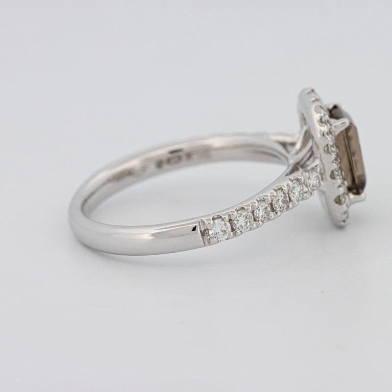 0.90 CT Emerald Quartz Flumé Halo Ring - ZIZOV DIAMONDS