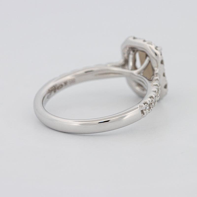 0.90 CT Emerald Quartz Flumé Halo Ring - ZIZOV DIAMONDS