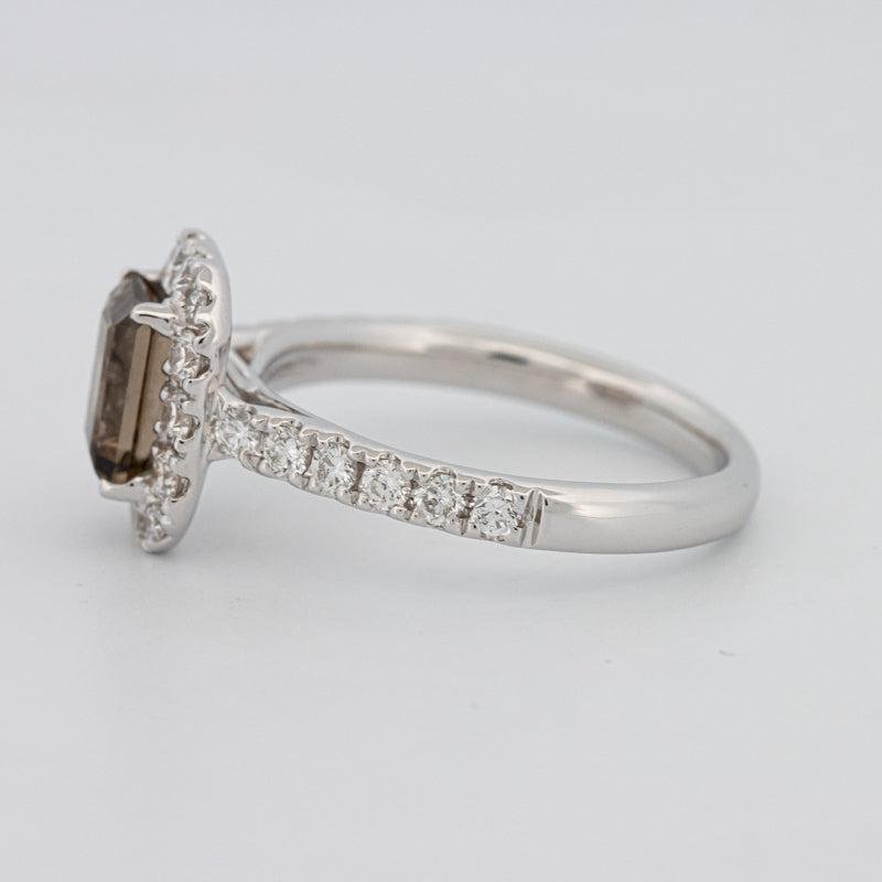 0.90 CT Emerald Quartz Flumé Halo Ring - ZIZOV DIAMONDS