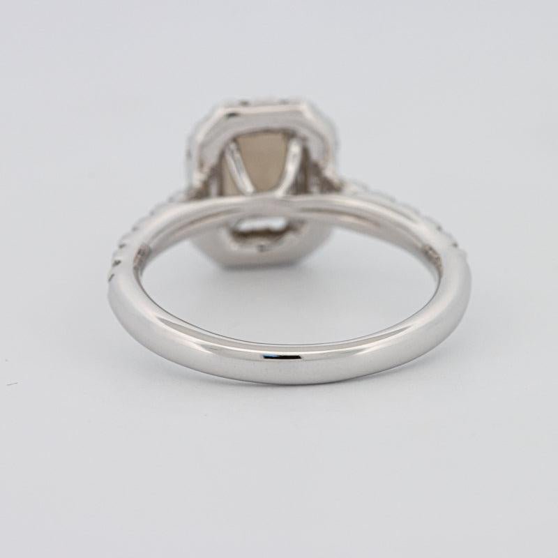 0.90 CT Emerald Quartz Flumé Halo Ring - ZIZOV DIAMONDS