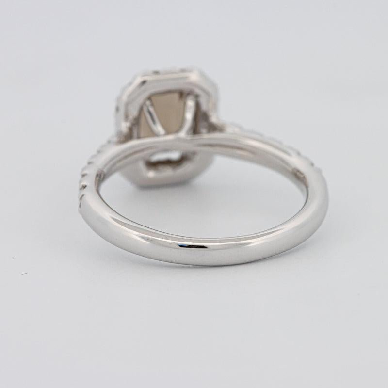 0.90 CT Emerald Quartz Flumé Halo Ring - ZIZOV DIAMONDS