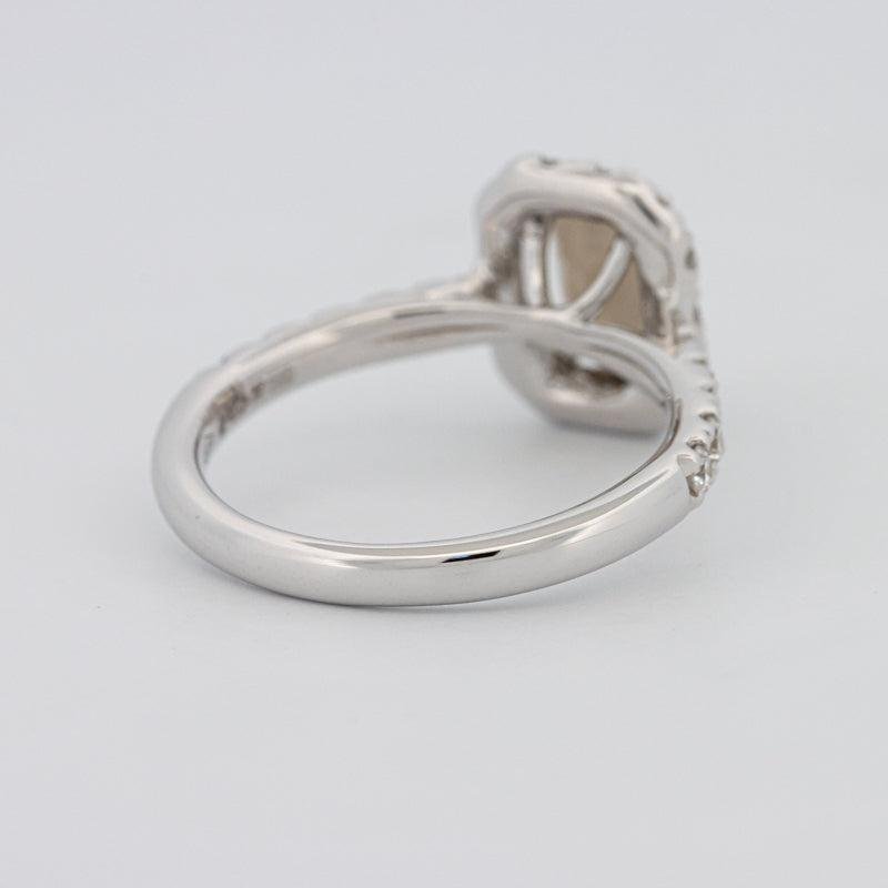 0.90 CT Emerald Quartz Flumé Halo Ring - ZIZOV DIAMONDS