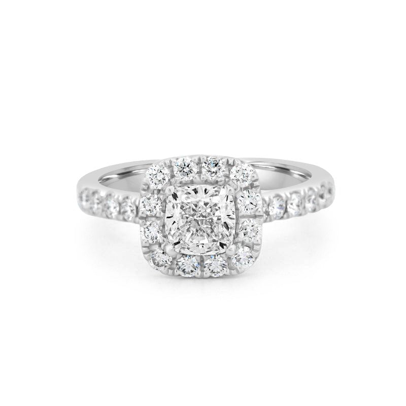 0.90 CT Square Radiant Halo Diamond ring - ZIZOV DIAMONDS