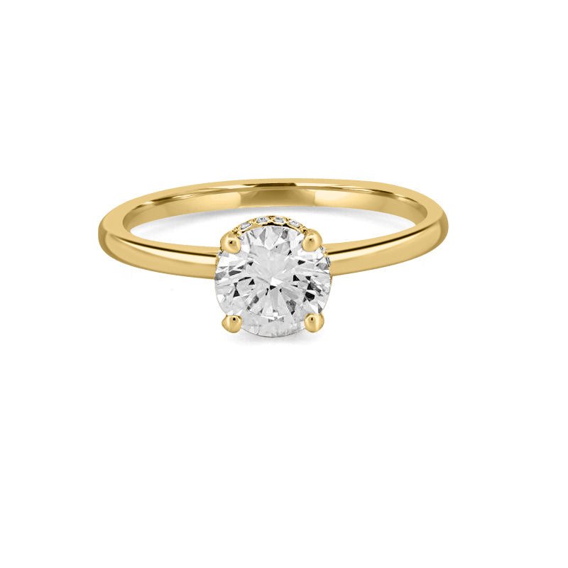 0.90 CT Under - Halo Round Solitaire - ZIZOV DIAMONDS