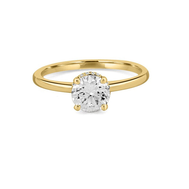 0.90 CT Under - Halo Round Solitaire - ZIZOV DIAMONDS