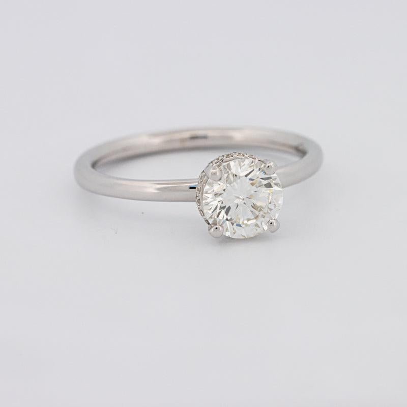 0.90 CT Under - Halo Round Solitaire - ZIZOV DIAMONDS