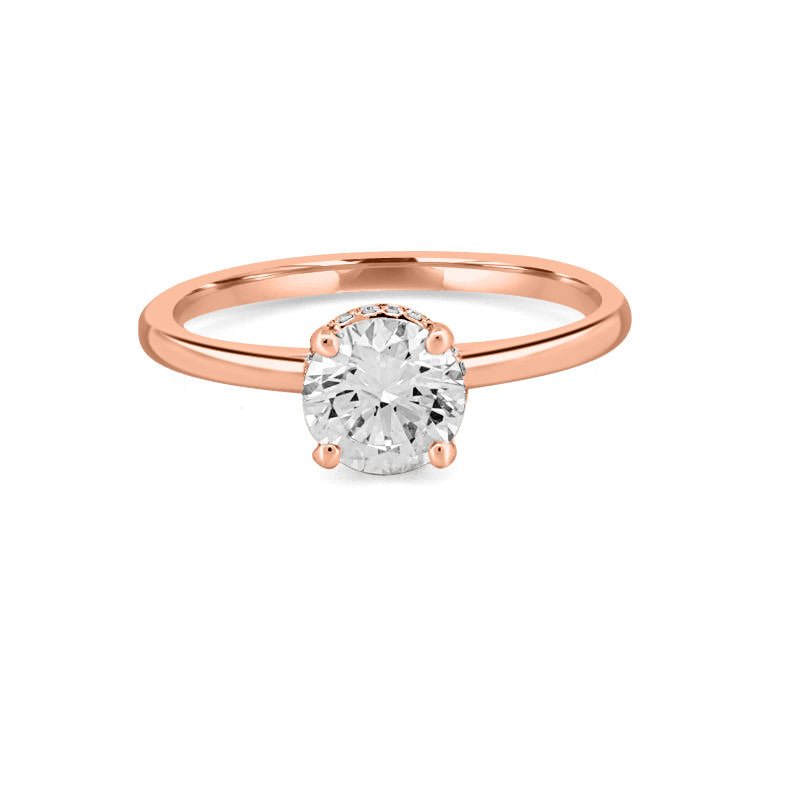 0.90 CT Under - Halo Round Solitaire - ZIZOV DIAMONDS
