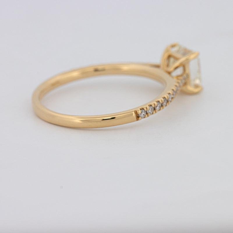 1 CT Asscher Cut Solitaire Pavé Ring - ZIZOV DIAMONDS