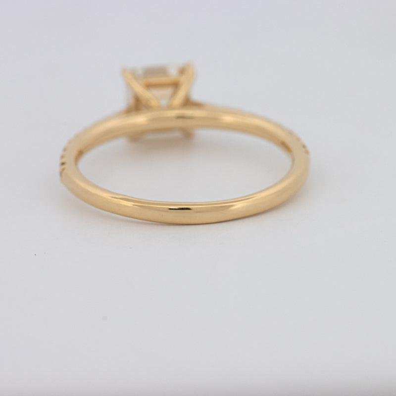 1 CT Asscher Cut Solitaire Pavé Ring - ZIZOV DIAMONDS