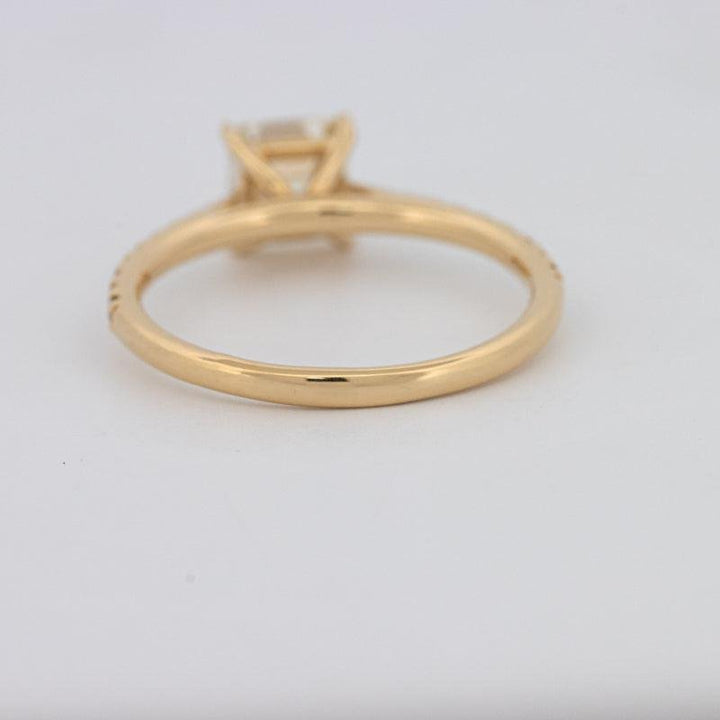 1 CT Asscher Cut Solitaire Pavé Ring - ZIZOV DIAMONDS