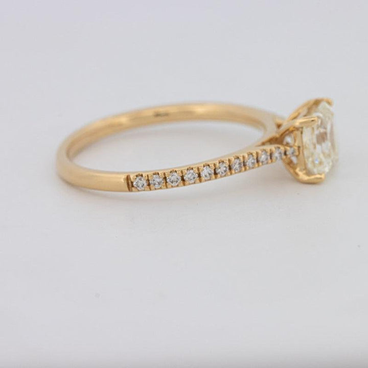 1 CT Asscher Cut Solitaire Pavé Ring - ZIZOV DIAMONDS