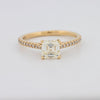 1 CT Asscher Cut Solitaire Pavé Ring - ZIZOV DIAMONDS