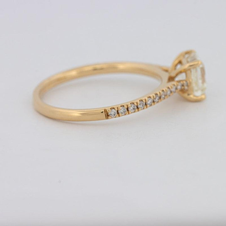 1 CT Asscher Cut Solitaire Pavé Ring - ZIZOV DIAMONDS