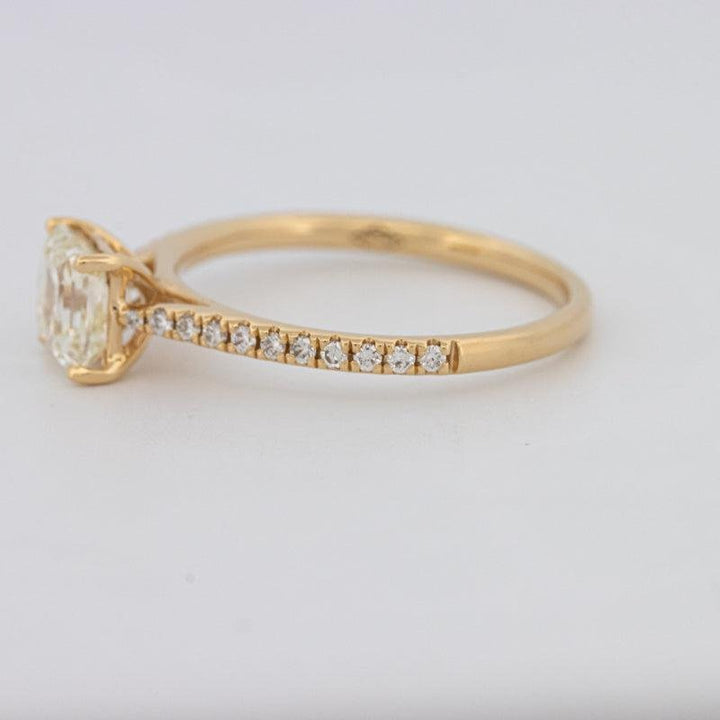 1 CT Asscher Cut Solitaire Pavé Ring - ZIZOV DIAMONDS