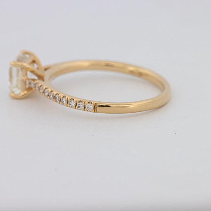 1 CT Asscher Cut Solitaire Pavé Ring - ZIZOV DIAMONDS