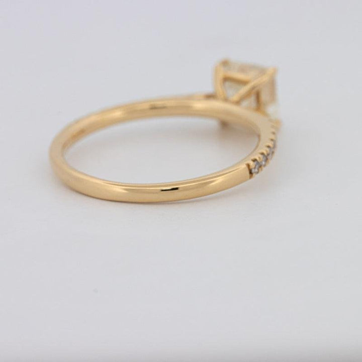 1 CT Asscher Cut Solitaire Pavé Ring - ZIZOV DIAMONDS