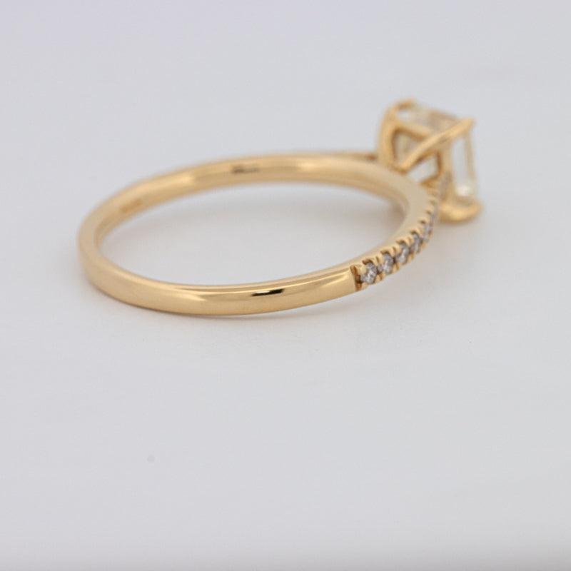 1 CT Asscher Cut Solitaire Pavé Ring - ZIZOV DIAMONDS