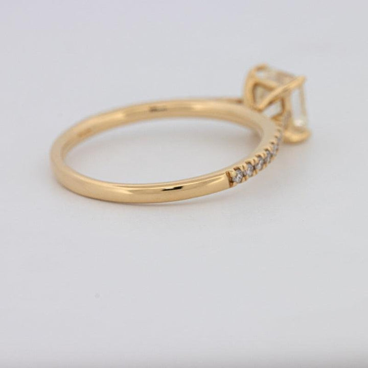 1 CT Asscher Cut Solitaire Pavé Ring - ZIZOV DIAMONDS