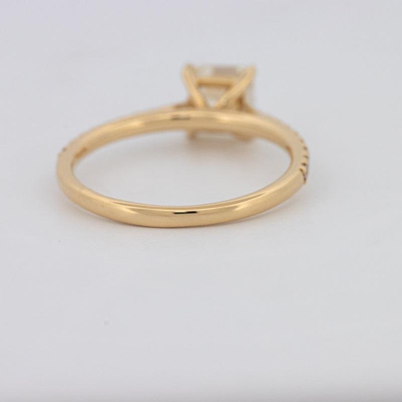 1 CT Asscher Cut Solitaire Pavé Ring - ZIZOV DIAMONDS